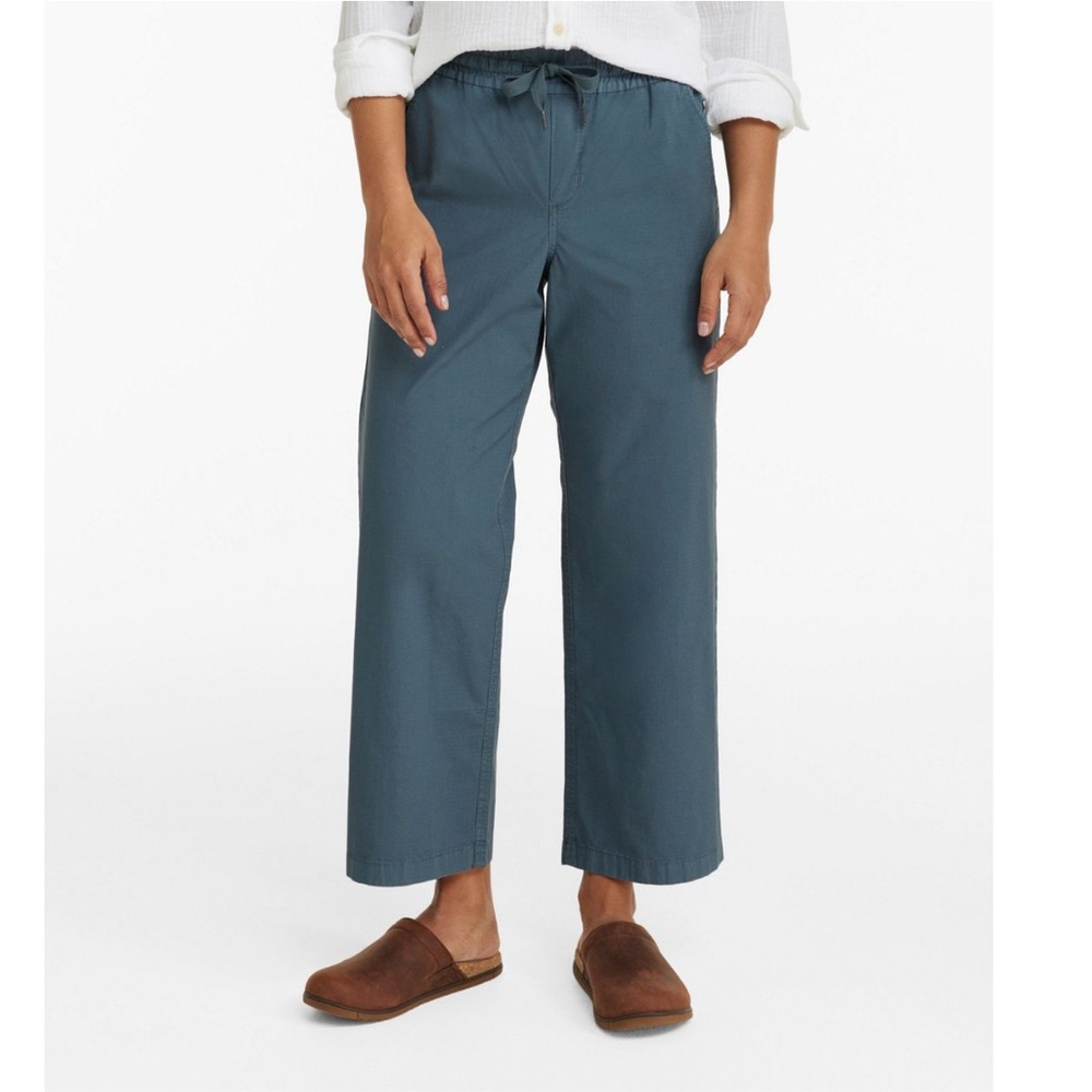 L.L.Bean Stretch Ripstop Pull-On Pants, Wide-Leg Ankle